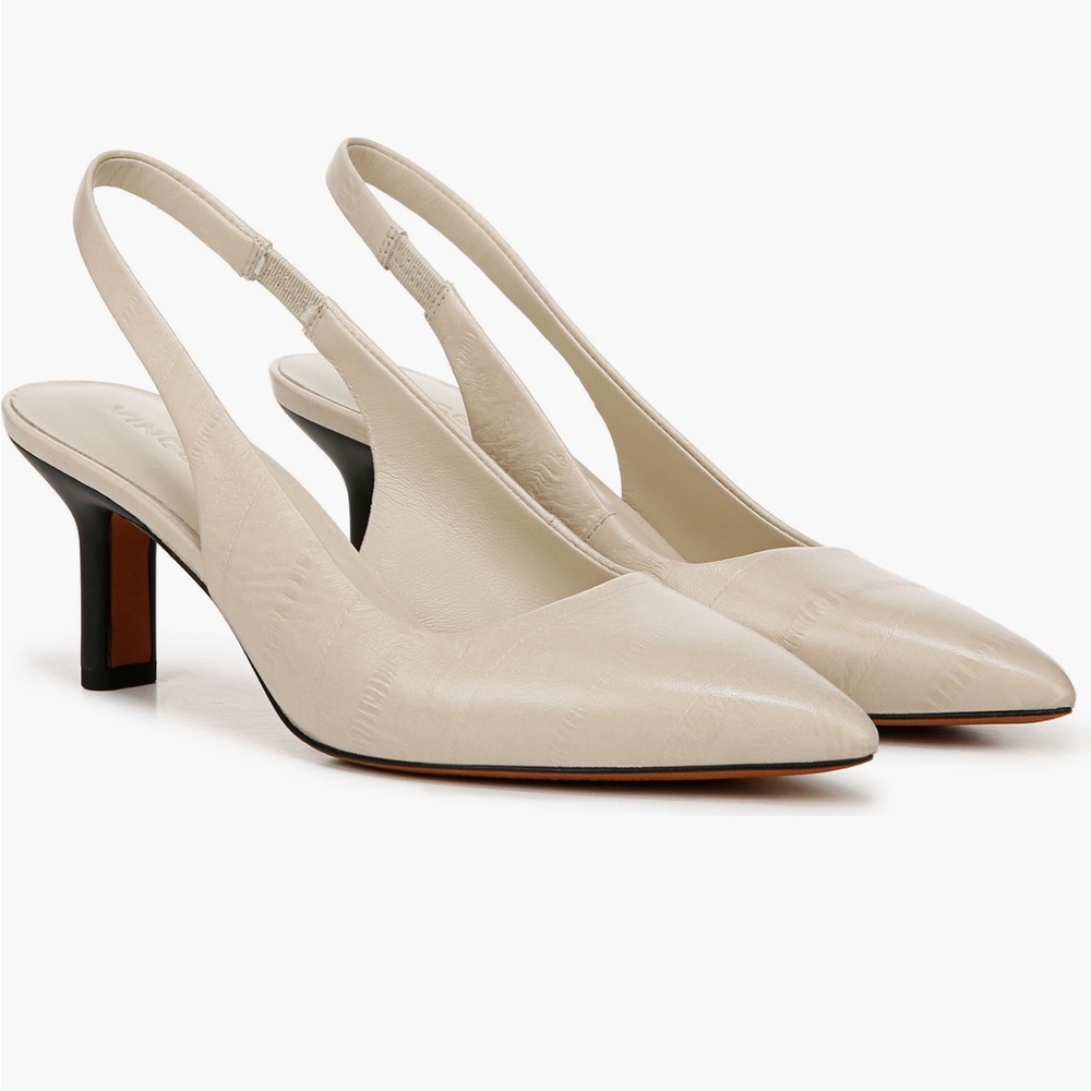 Vince Cream Slingback Heels